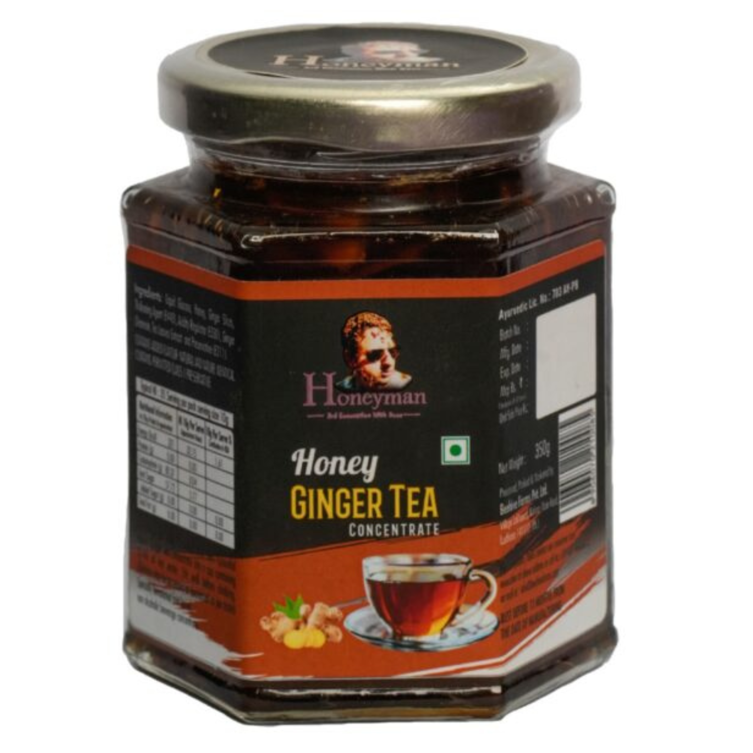 Honeyman Ginger Tea Hexa Glass